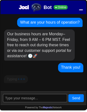 AI Customer Service Chatbot Interface